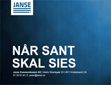 Tablet Screenshot of janse.no